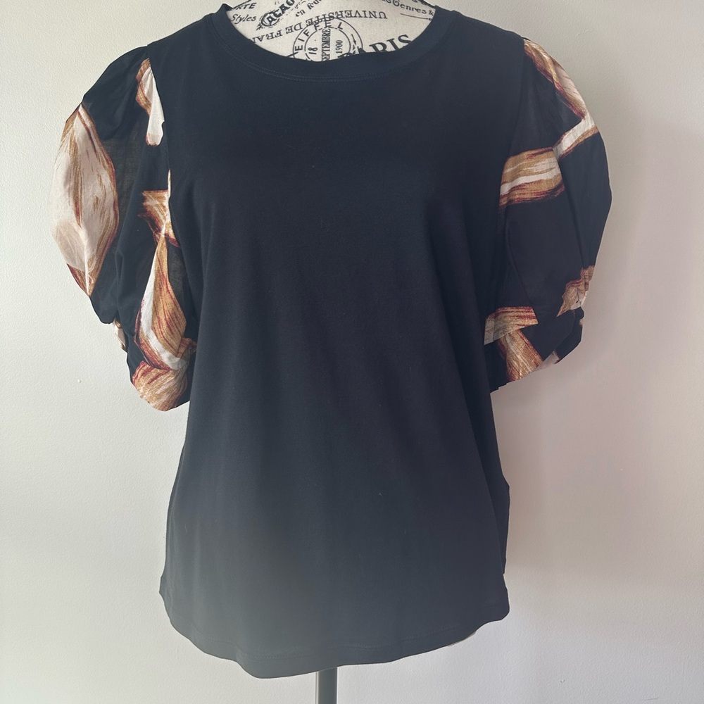 NWT DKNY Stylish Black and Brown Women's Top